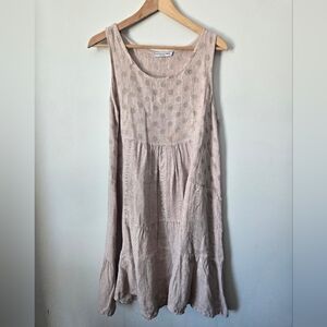 Linen Sleeveless Tiered Sundress